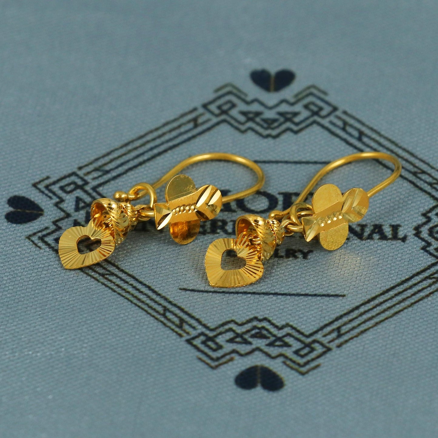22k Gold Earrings clovers earrings, MJ0109