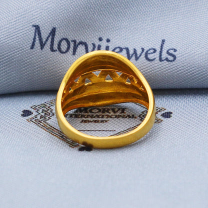 Classic Solid 22k Yellow Gold Ring Size 6 7 8 and All Size, 22k Gold Band Ring, Indian Gold Ring, Hand crafted Pure gold ring, K5726