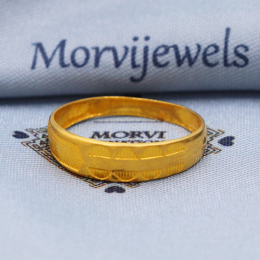 Classic 22k Gold Ring Size 6 7 8 and All Size, 22k Gold Band Ring, 22karat Gold Ring, Hand crafted Pure gold ring, K5737