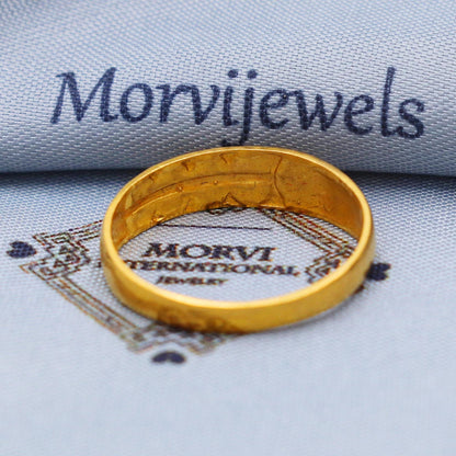 Classic 22k Gold Ring Size 6 7 8 and All Size, 22k Gold Band Ring, 22karat Gold Ring, Hand crafted Pure gold ring, K5737