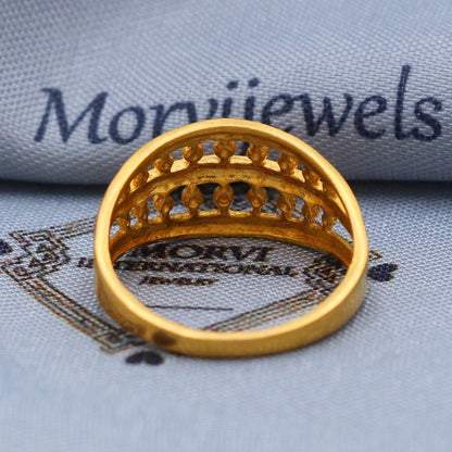 Vintage 22k Gold Ring Size 6 7 8 and All Size, 22k Gold Band Ring, 22karat Gold Ring, Hand crafted Pure gold ring, K5747