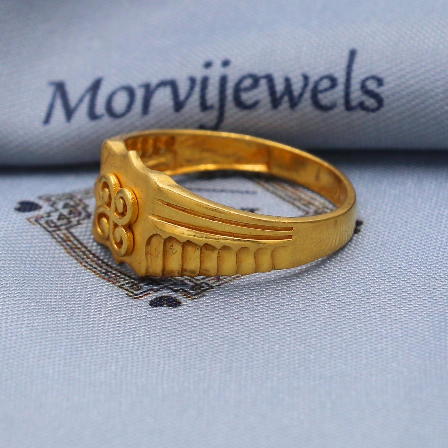 Art Deco 22k Gold Ring Size 6 7 8 and All Size, 22k Gold Band Ring, 22karat Gold Ring, hand crafted Pure gold ring, K5766
