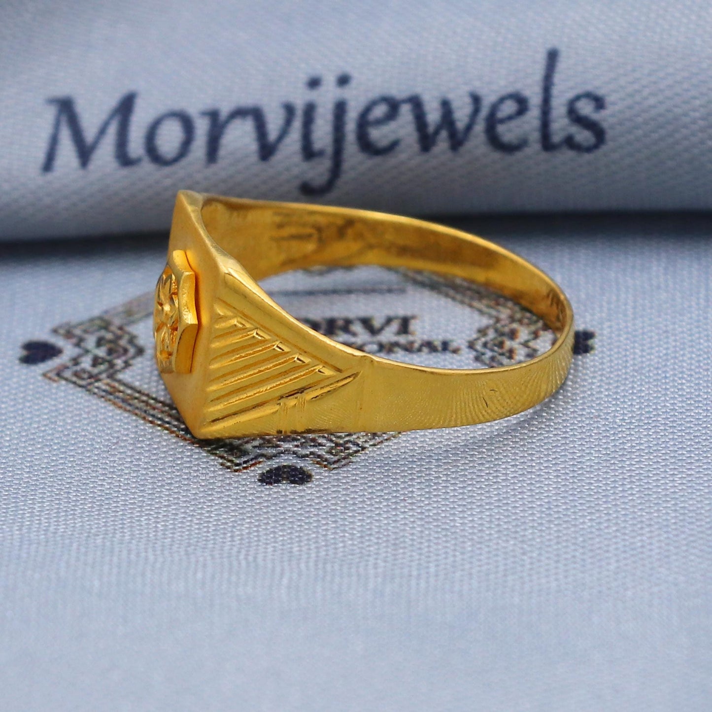 Flower 22k Gold Ring Size 6 7 8 and All Size, 22k Gold Band Ring, 22karat Gold Ring, hand crafted Pure gold ring, K5767