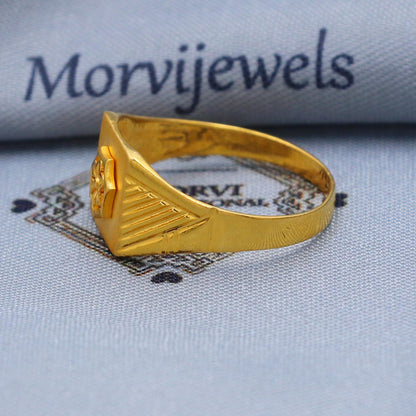 Flower 22k Gold Ring Size 6 7 8 and All Size, 22k Gold Band Ring, 22karat Gold Ring, hand crafted Pure gold ring, K5767