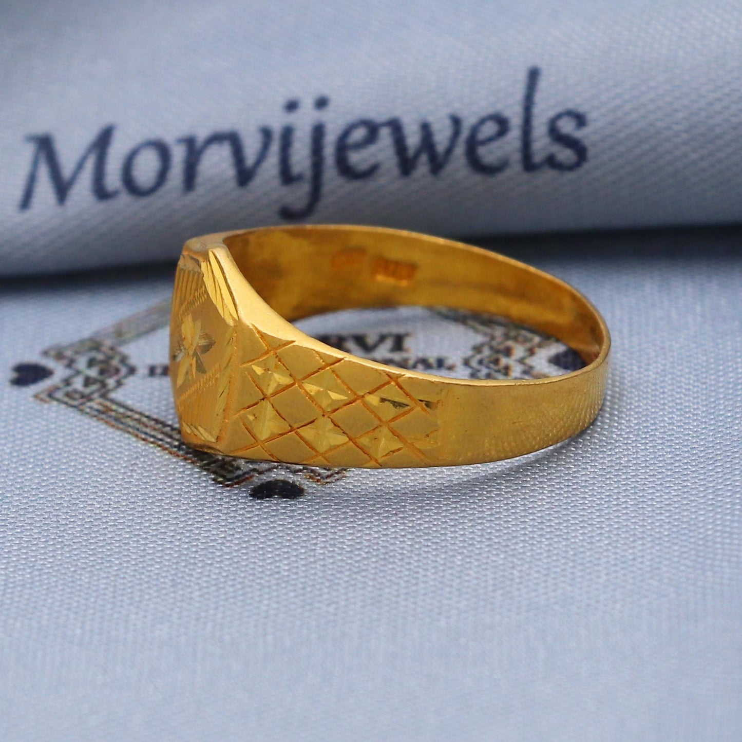 Vintage Design 22k Gold Ring Size 6 7 8 and All Size, 22k Gold Band Ring, 22karat Gold Ring, hand crafted Pure gold ring, K5770