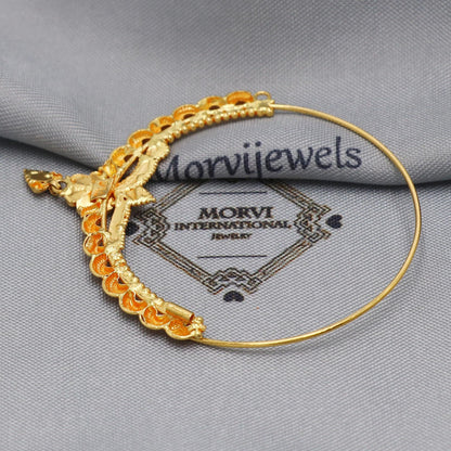 22k Gold Hoops Earrings