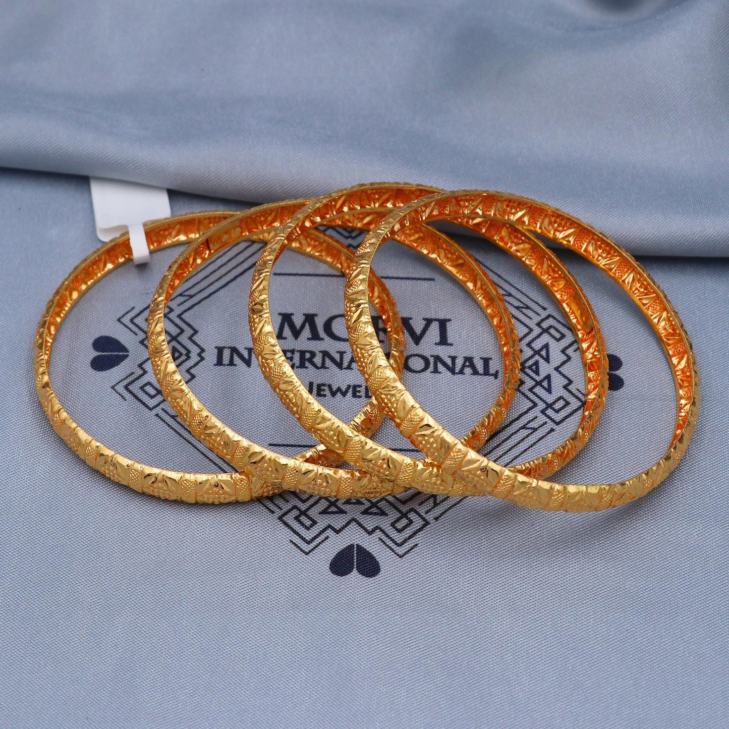 22k Gold Bangles Indian Handmade lightweight wax filled, Traditional Vintage ethnic Jewelry, Bangle Bracelet pair Wedding Jewelry, K5819
