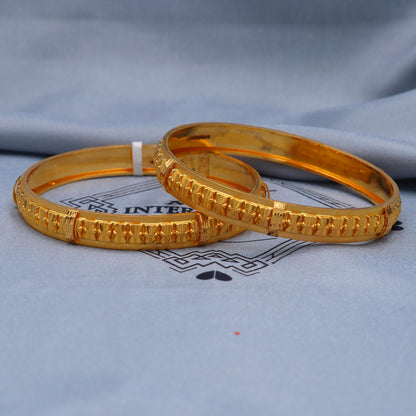 Solid Real 22k Gold Bangles Indian Handmade, Traditional Vintage ethnic Jewelry, Bangle Bracelet pair Wedding Jewelry, K5820