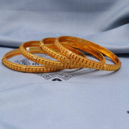 Solid Real 22k Gold Bangles Indian Handmade, Traditional Vintage ethnic Jewelry, Bangle Bracelet pair Wedding Jewelry, K5823