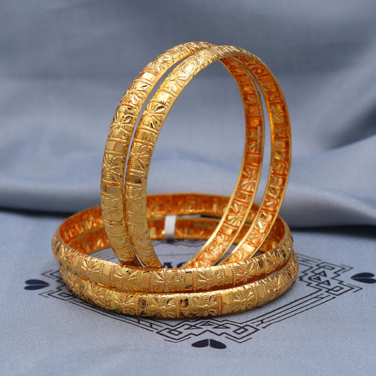 22k Gold Bangles Indian Handmade lightweight wax filled, Traditional Vintage ethnic Jewelry, Bangle Bracelet Set Wedding Jewelry, K5826