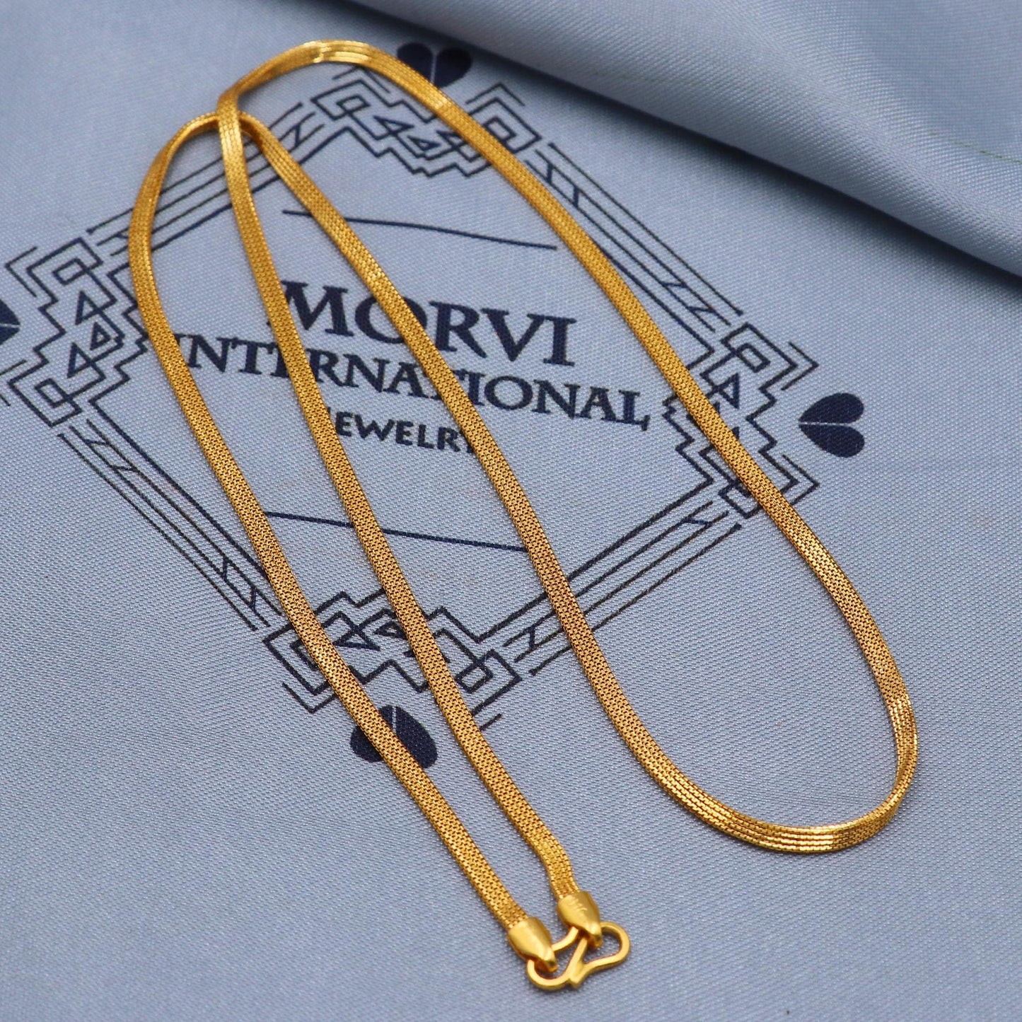 Handmade 22k Solid Real Yellow Gold Chain Necklace Jewelry, 22k gold Box chain, pure gold necklace Indian gold chain necklace, K5831