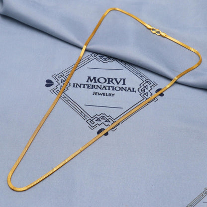 Handmade 22k Solid Real Yellow Gold Chain Necklace Jewelry, 22k gold Box chain, pure gold necklace Indian gold chain necklace, K5831