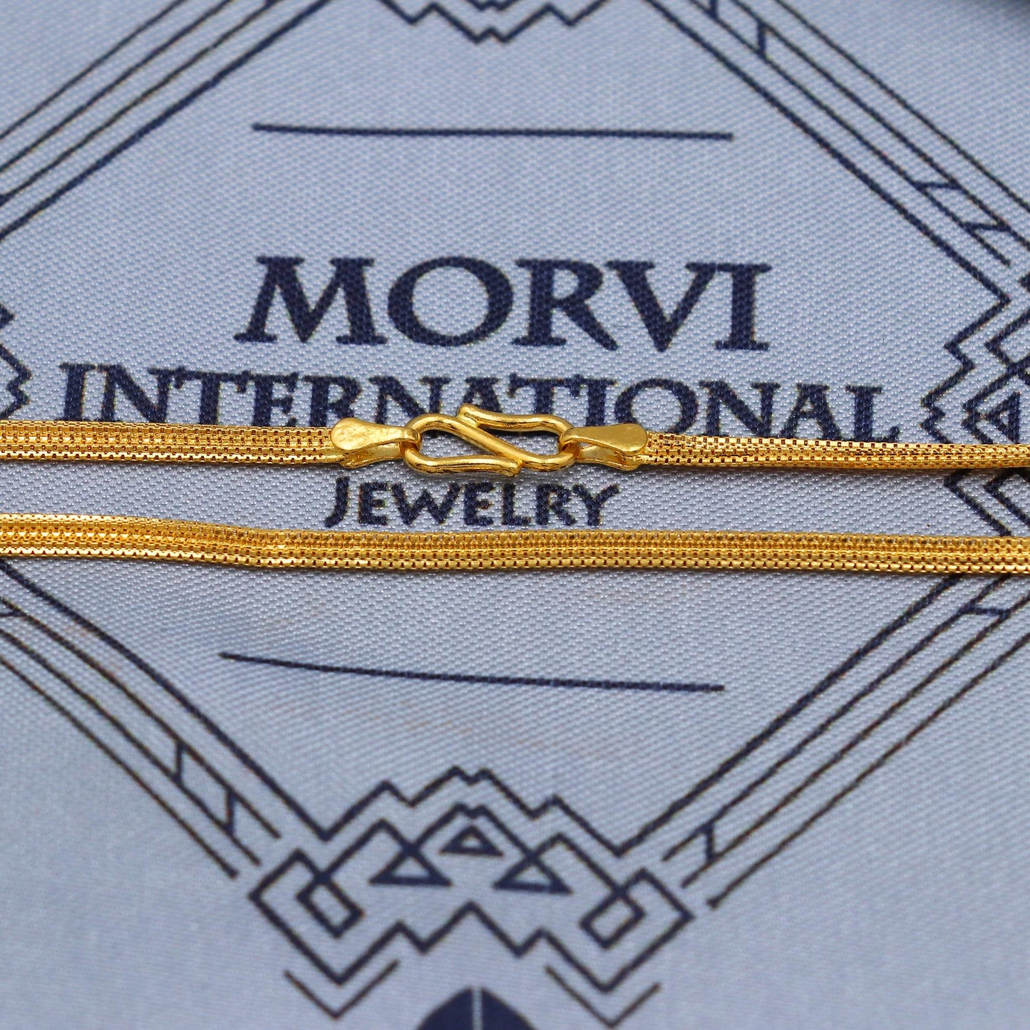 Handmade 22k Solid Real Yellow Gold Chain Necklace Jewelry, 22k gold Box chain, pure gold necklace Indian gold chain necklace, K5832
