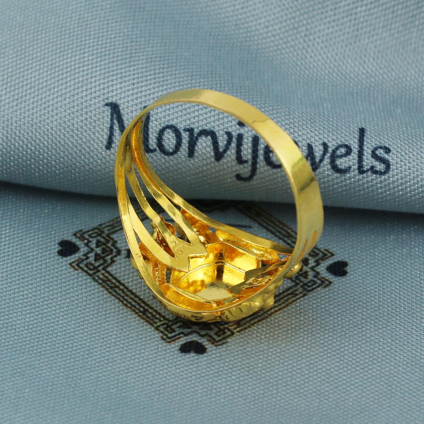 Vintage Style Solid 22k Yellow Gold Ring Size 6 7 8 and All Size, Flower 22k Gold Ring, Indian Gold Ring, Hand crafted Pure gold ring, K5866