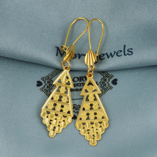 22k gold earrings handmade jewelry dangling hook ear wire earrings , K5869