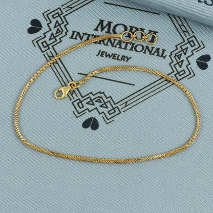 bracelet in 22k solid gold, Indian Handmade Pure Gold Jewelry, Women box chain link bracelet with adjustable hoops, K5877