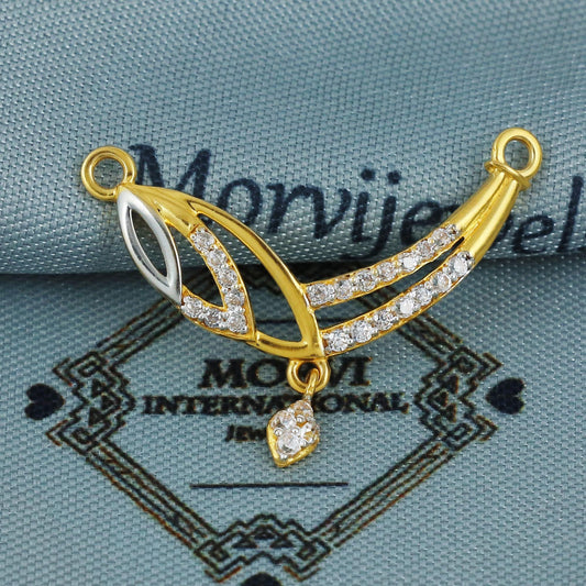 22k gold zircon gold locket handmade jewelry