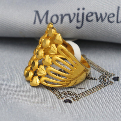 Heart 22k Gold Ring Size 6 7 8 and All Size, 22k Gold Band Ring, 22karat Gold Ring, hand crafted Pure gold ring, K5880