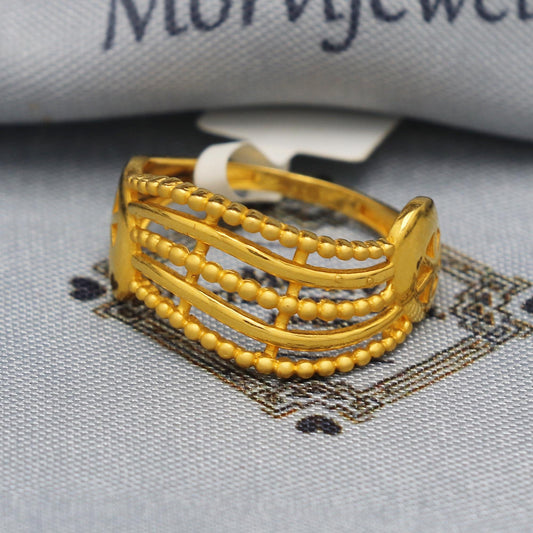 Pure 22k Gold Ring Size 6 7 8 and All Size, 22k Gold Band Ring, 22karat Gold Ring, hand crafted Pure gold ring, K5881