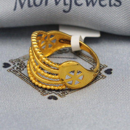 Pure 22k Gold Ring Size 6 7 8 and All Size, 22k Gold Band Ring, 22karat Gold Ring, hand crafted Pure gold ring, K5881