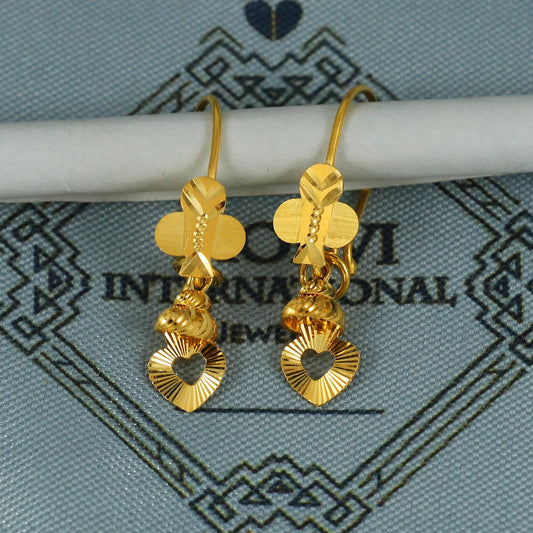22k Gold Earrings clovers earrings, MJ0109