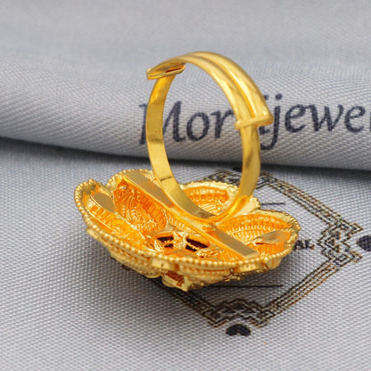 22kt 22k Yellow Gold Adjustable Ring Handmade Jewelry, K5896