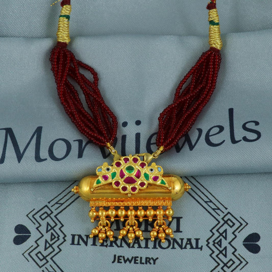 Gold Amulet Locket 22k Yellow Gold Pendant Necklace Jewelry, Traditionally Antique Vintage style Pendant Necklace