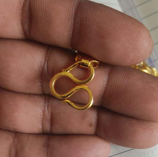 22k Gold Clasp Hook for Chain Necklace Jewelry, Durable and Secure Gold Closure, Perfect for Chains, Bracelets, and Necklaces,