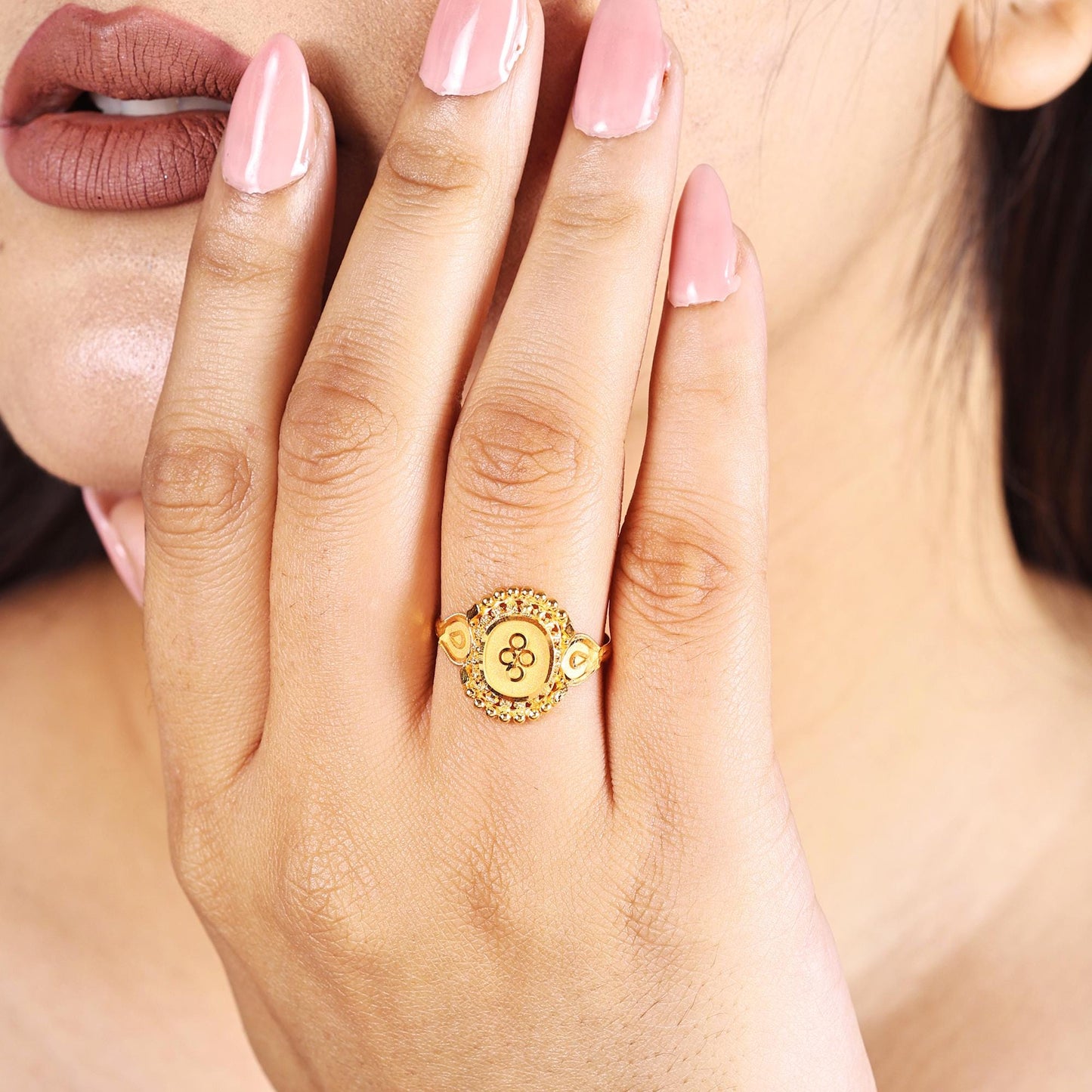 22k Gold Indian Ring – 2.09g Handmade, Size 10 US, Elegant 16mm Gold Band, Traditional Design, Authentic Indian Jewelry, MJ0080