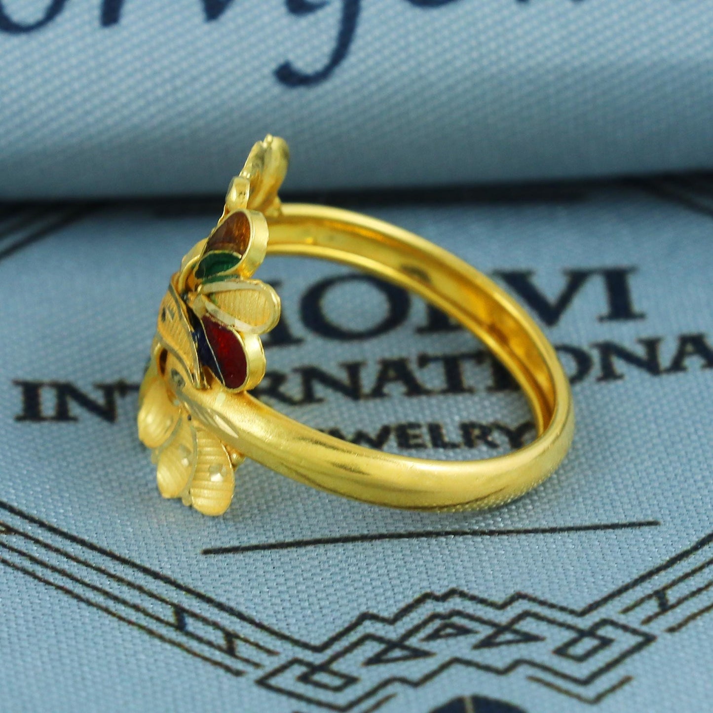 18k yellow gold handmade ring gold jewelry, K5927