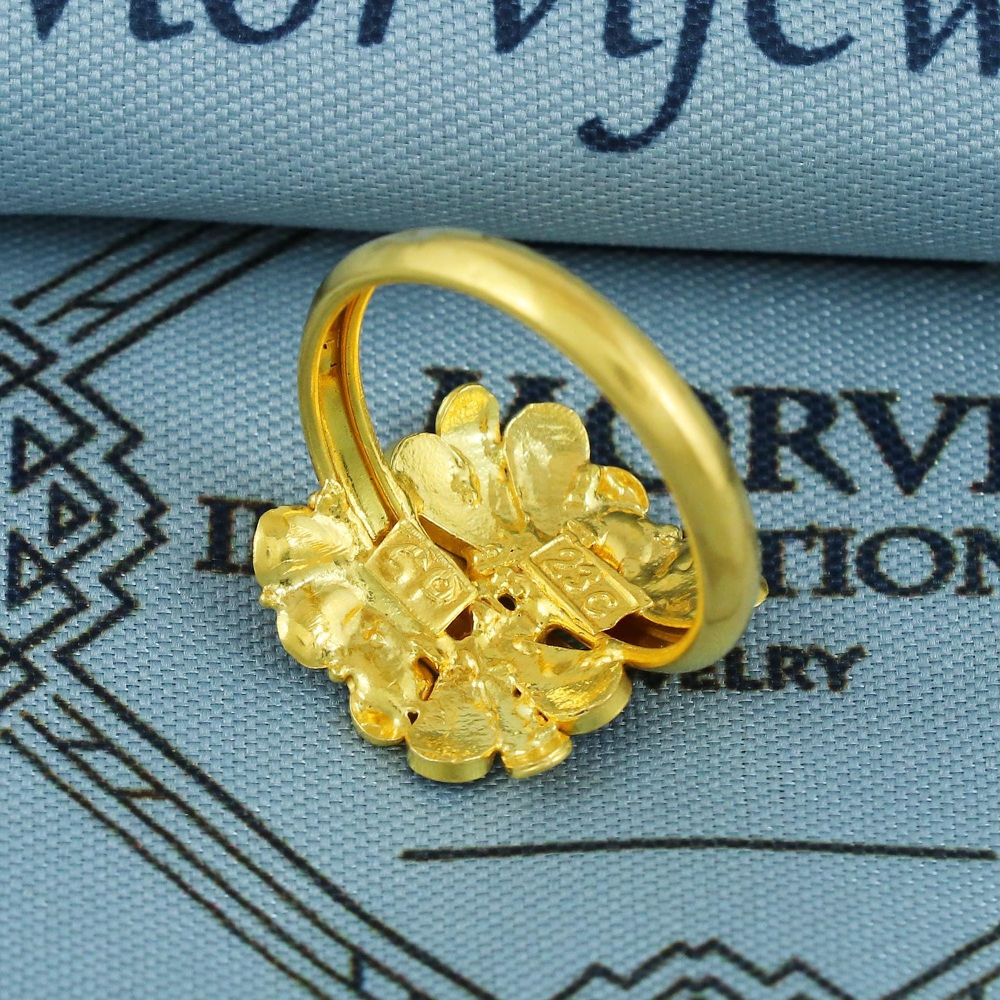 18k yellow gold handmade ring gold jewelry, K5927