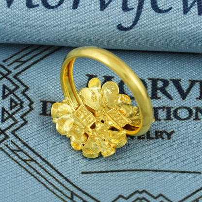 18k yellow gold handmade ring gold jewelry, K5927