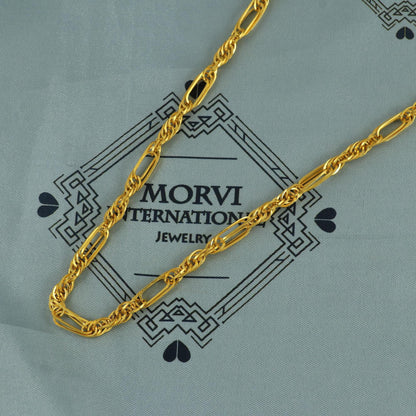 22k Gold Chain Necklace style For men women Anniversary Wedding Gift chain, 22kt Handmade Gold Chain, pure gold necklace chain, K5935
