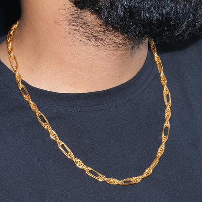 22k Gold Chain Necklace style For men women Anniversary Wedding Gift chain, 22kt Handmade Gold Chain, pure gold necklace chain, K5935
