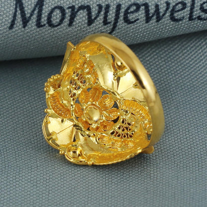 22k pure solid gold handmade ring . genuine 916 gold purity with government hallmarks . Indian jewelry, K5942