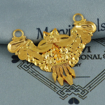 Peacock - 22k Yellow Gold Pendant Jewelry from India, K5945