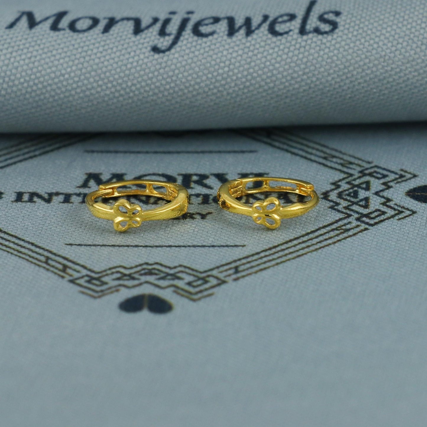 18k Yellow Gold Hoop Bali Earrings cartilage, Handmade Yellow gold earrings, Small Tiny Hoops, dainty indian gold earrings for teens, K5953