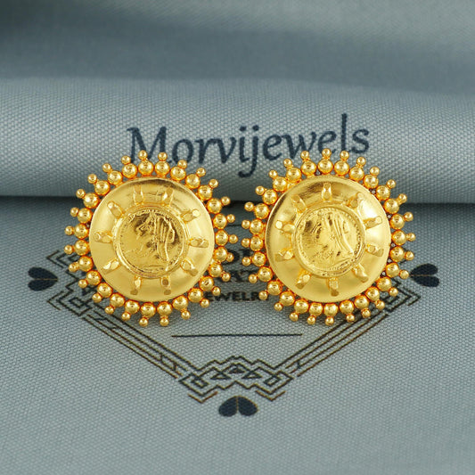 22k handmade earrings from india, K5964