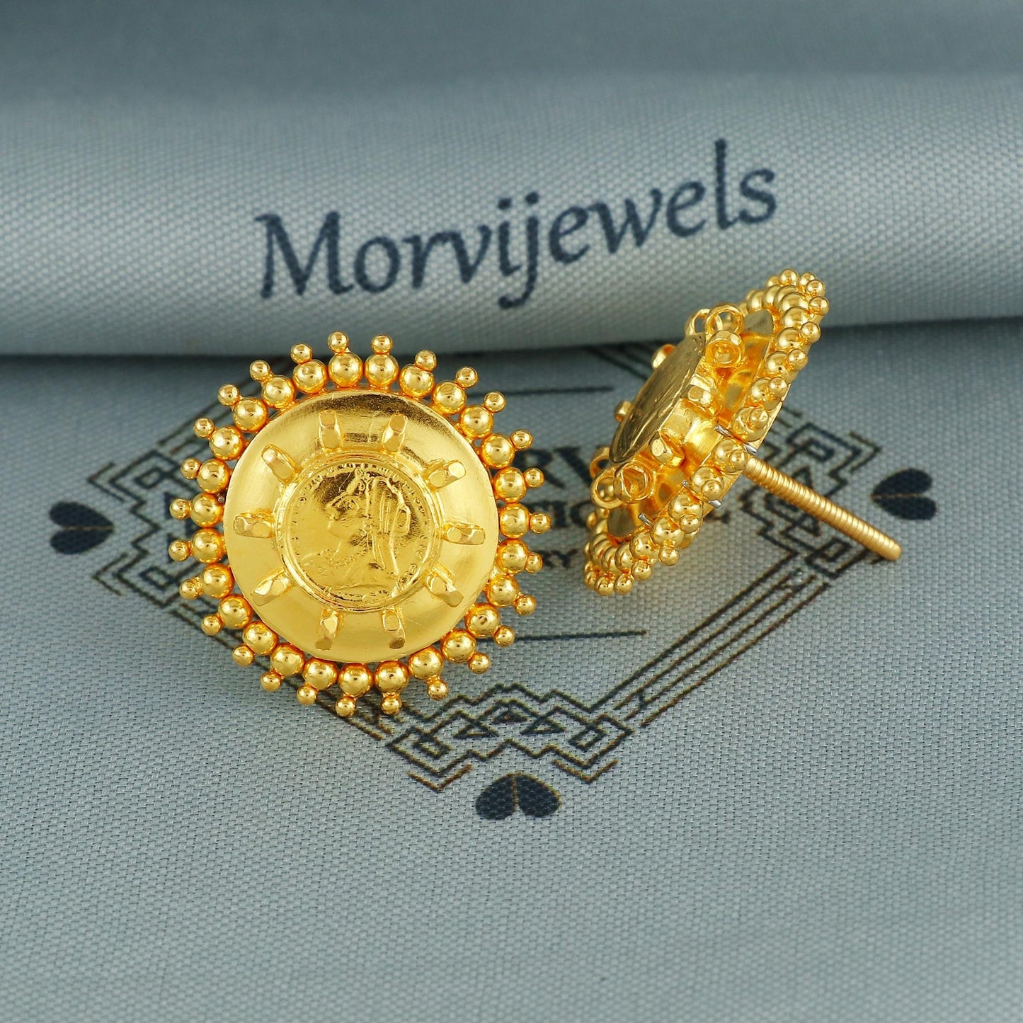 22k handmade earrings from india, K5964