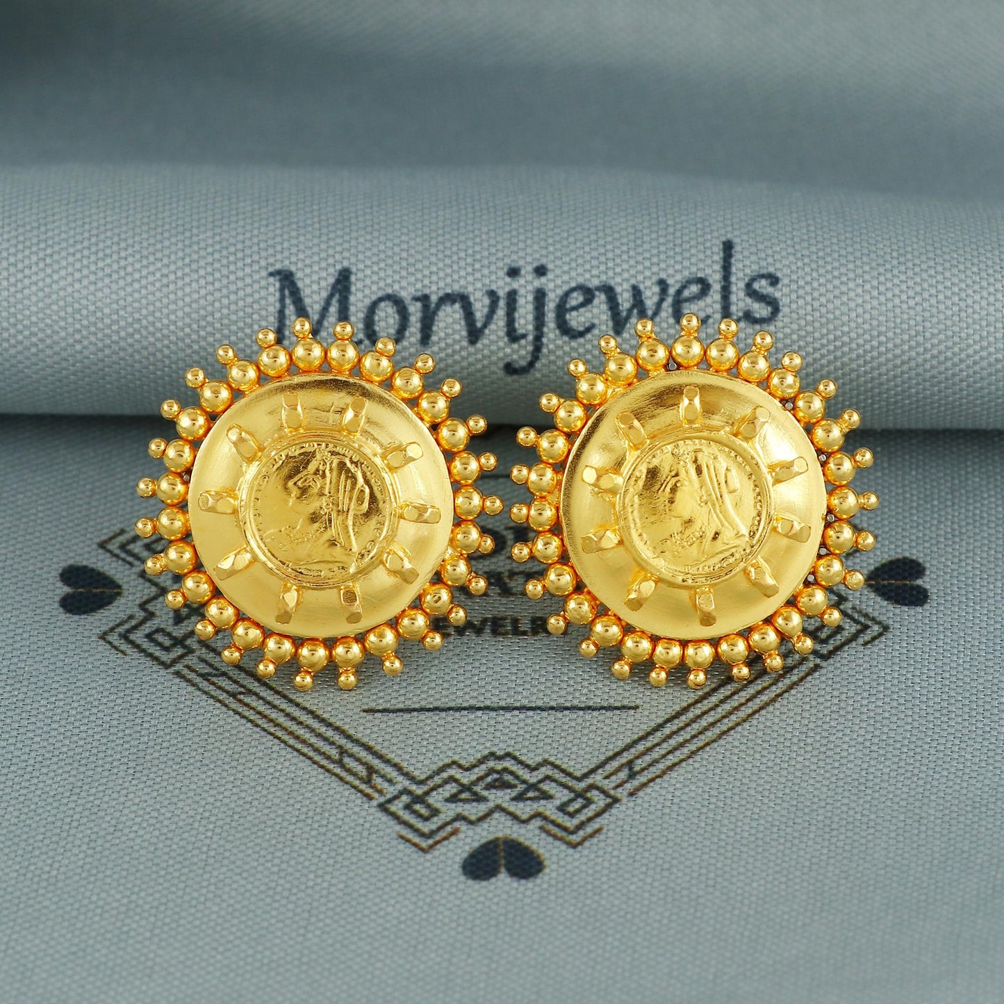 22k handmade earrings from india, K5964
