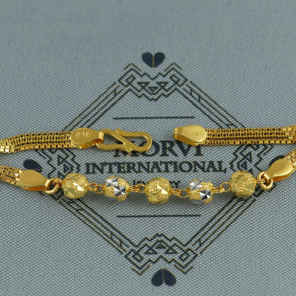Ball Beads 22k solid gold Handmade bracelet indian designer jewelry,