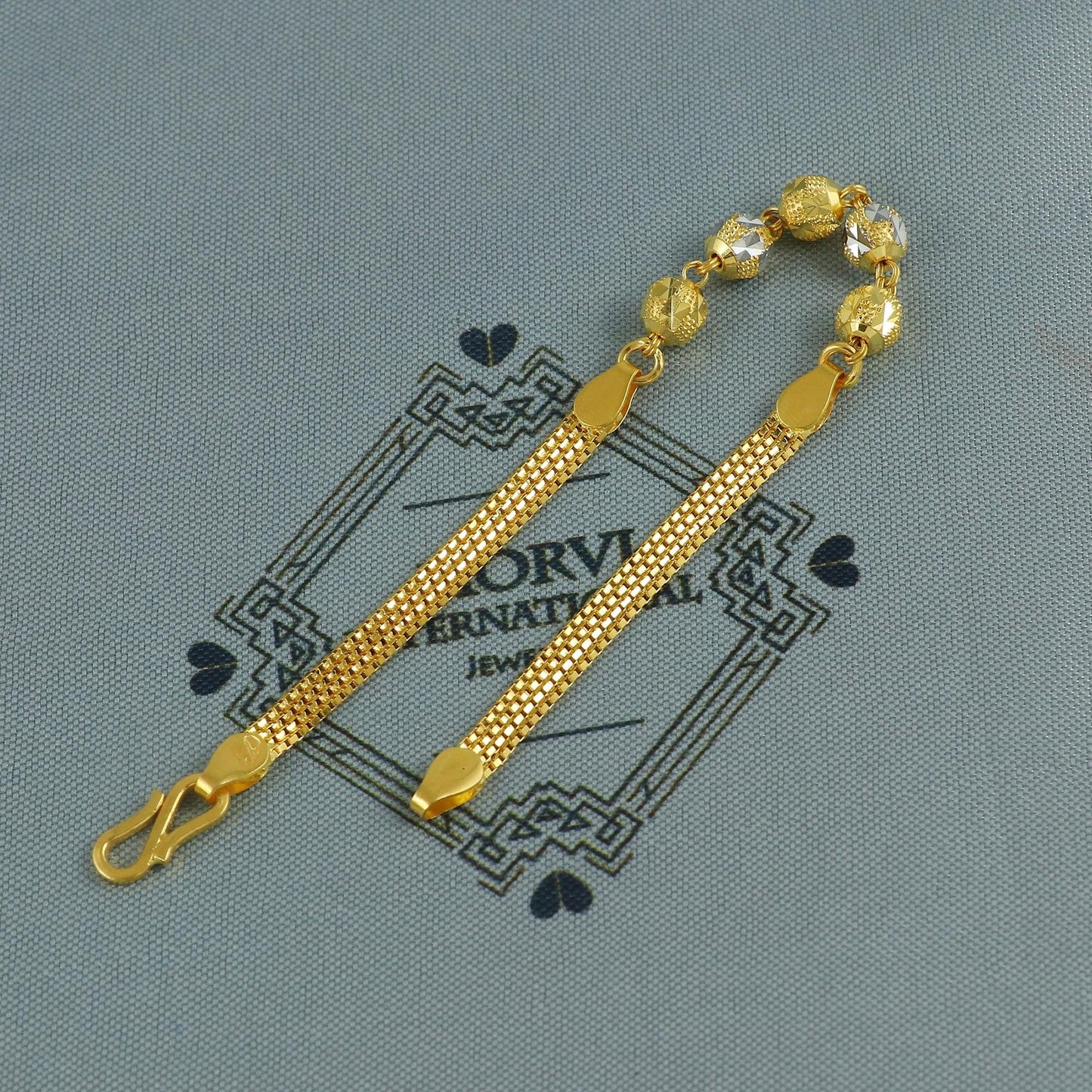 Ball Beads 22k solid gold Handmade bracelet indian designer jewelry,