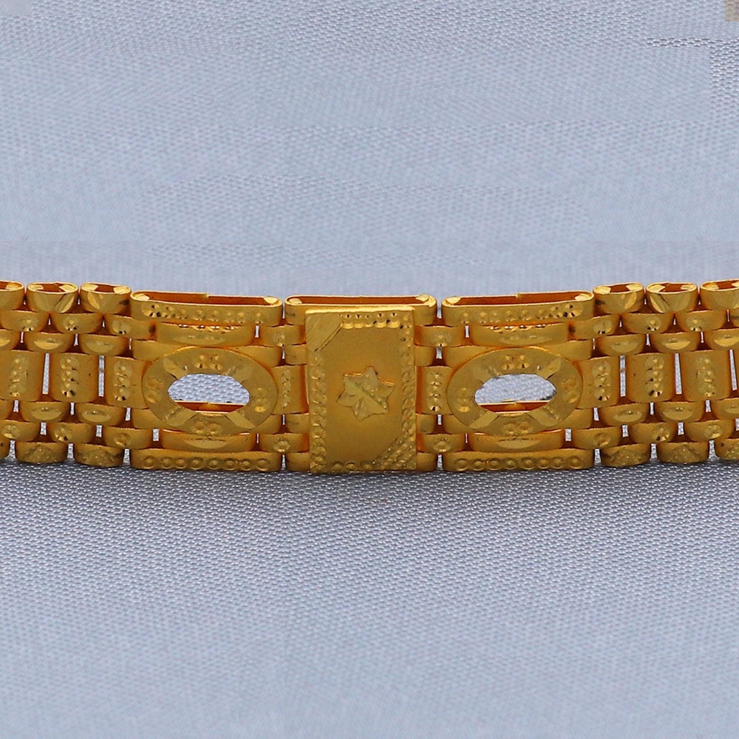 Engraved Solid 22k Gold Bracelet Link Chain Handcrafted Jewelry, 22kt Gold Bracelet, Indian Gold Bracelet Jewelry for gift, K5775