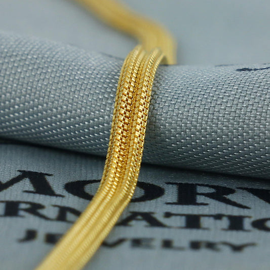 designer box chain 22k gold chain handmade necklace jewelry, K5978
