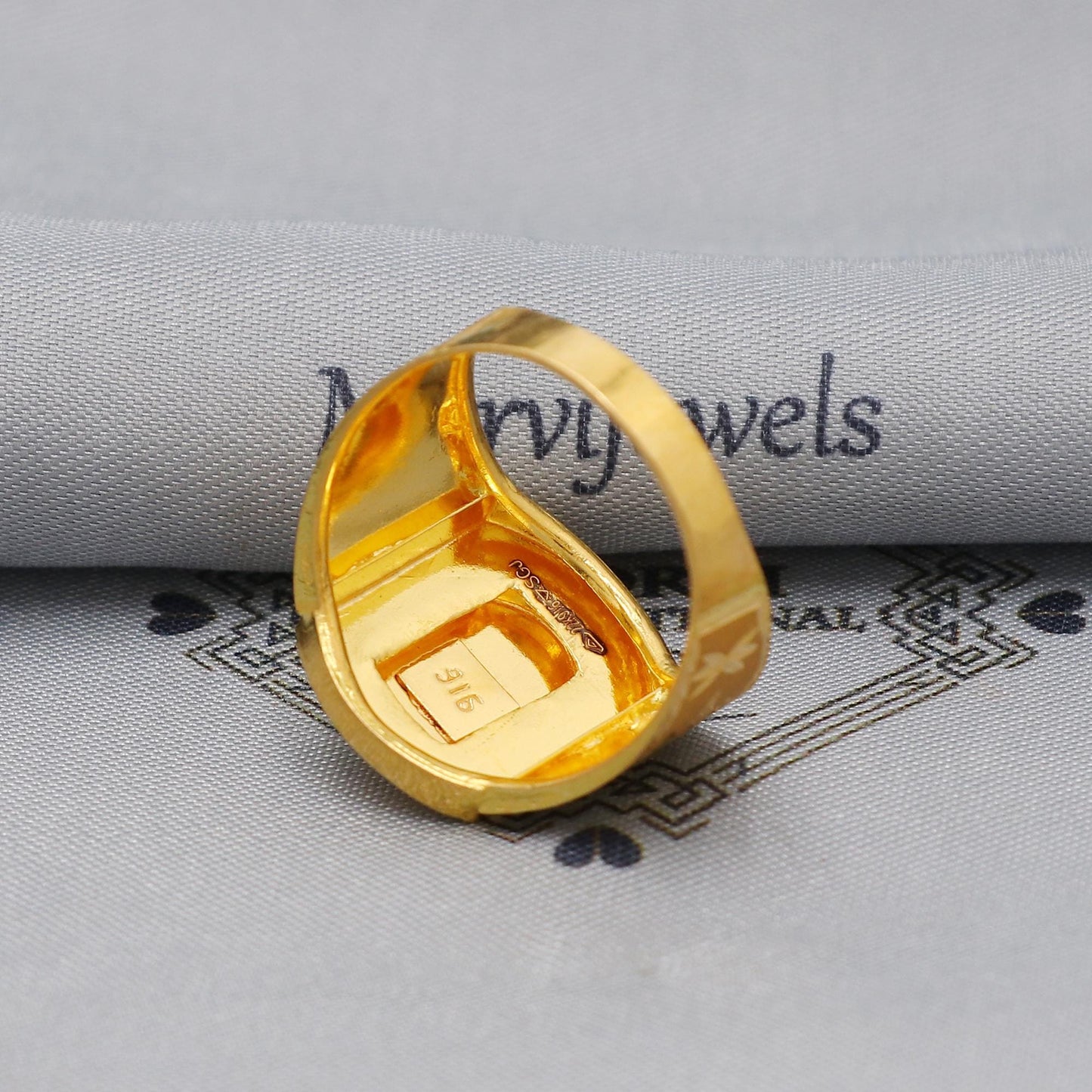 sacred pot kalash kumbha Ring Handmade 22k Gold Ring Indian Jewelry, K5983
