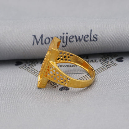 Handmade 22k Yellow Gold Ring Indian Jewelry, K5992