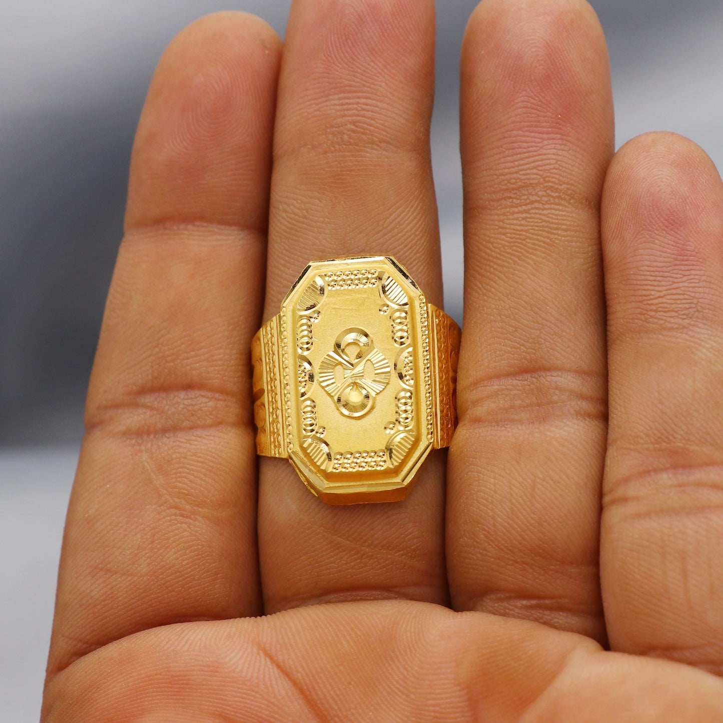 Handmade 22k Gold Ring Indian Handmade Jewelry, K5993