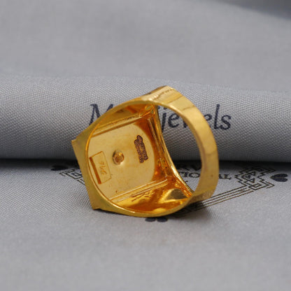 Engraved Design 22k Gold Handmade Ring Indian Jewelry, K6000