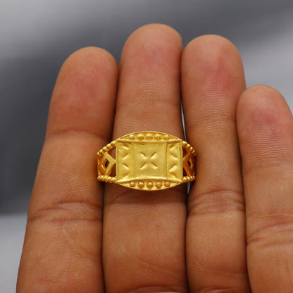 Handmade 22k Gold Ring Indian Beautiful Jewelry, K6002