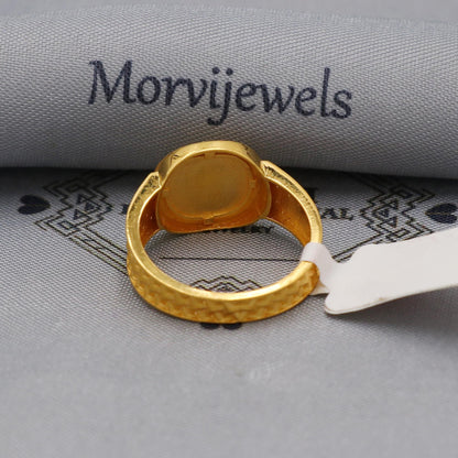 Rare 22k Gold Ring Handmade Indian Jewelry for Gift, K6009